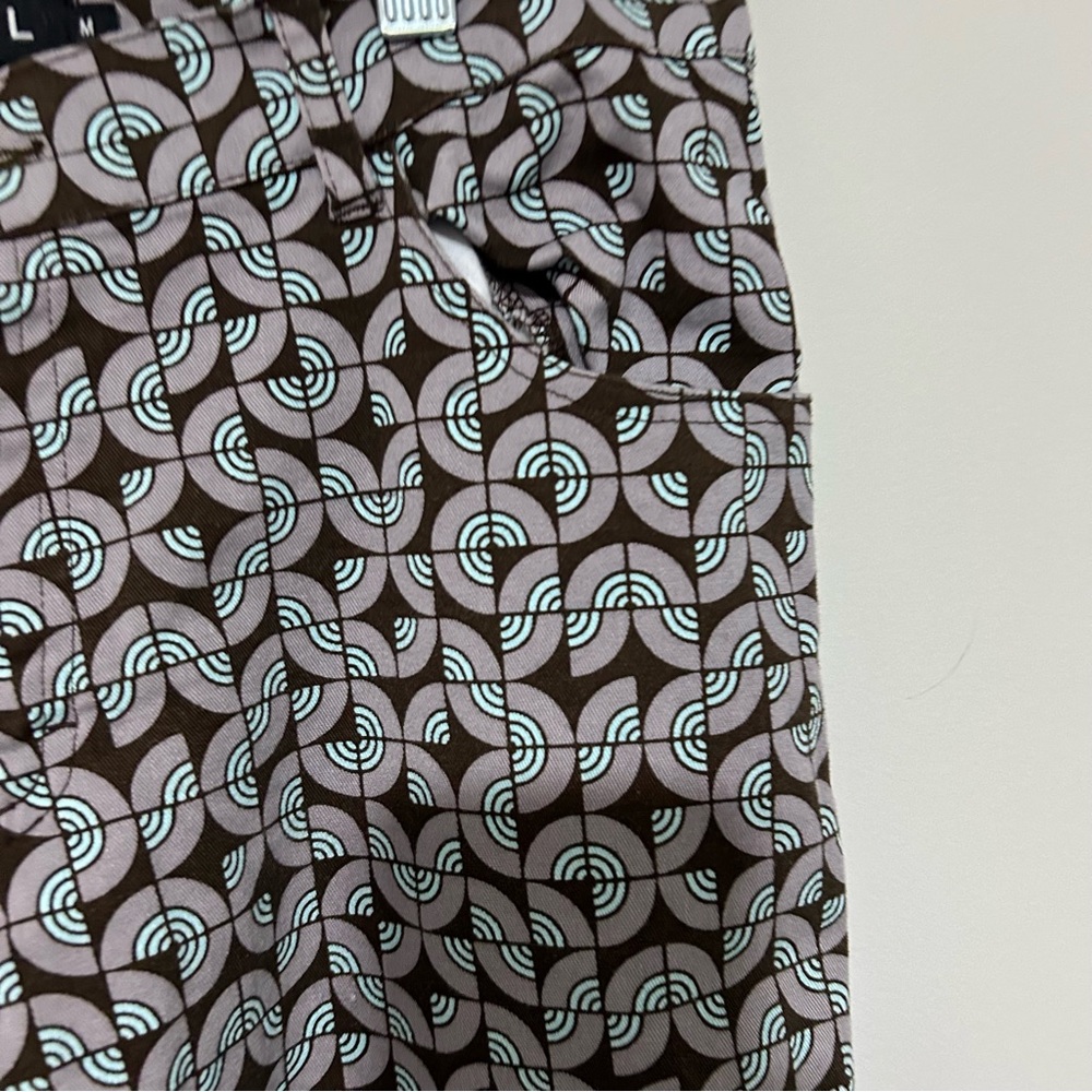 Motel Rocks Pattern Tile Print Low Rise Full Length Trousers Size Medium - Picture 3 of 6